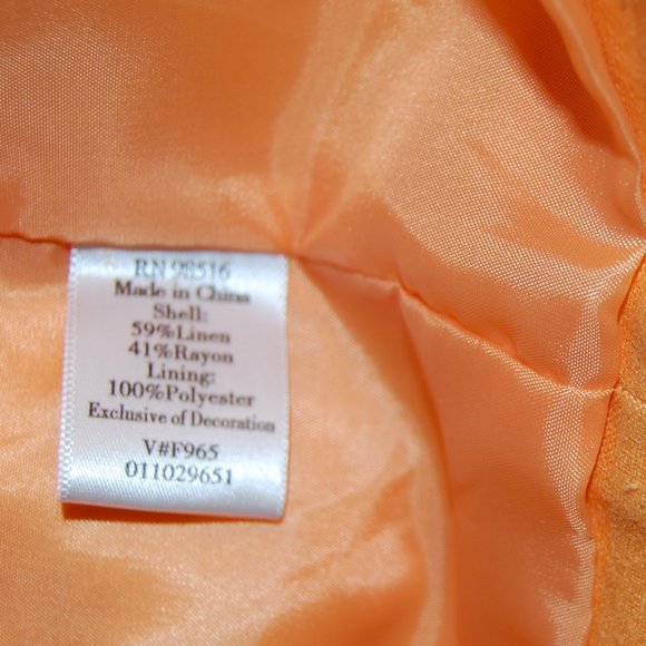 COLDWATER CREEK Light Orange Jacket 3/4 Sleeves Hook Closures SizeXLP - Picture 8 of 11